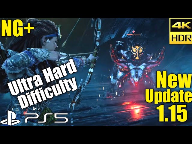 How to Defeat Grimhorn Boss Ultra Hard Difficulty Horizon Forbidden West Update 1.15 PS5 Gameplay 4K