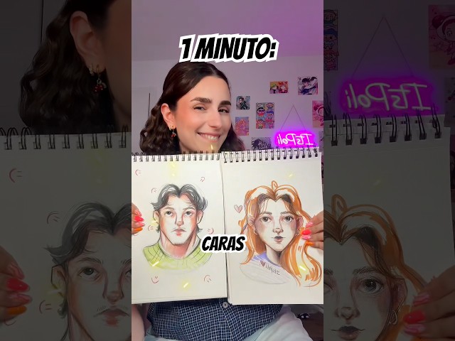 How to Draw FACES in 1 MINUTE🔥🫵🏻 (STEP by STEP) #drawing #tutorial