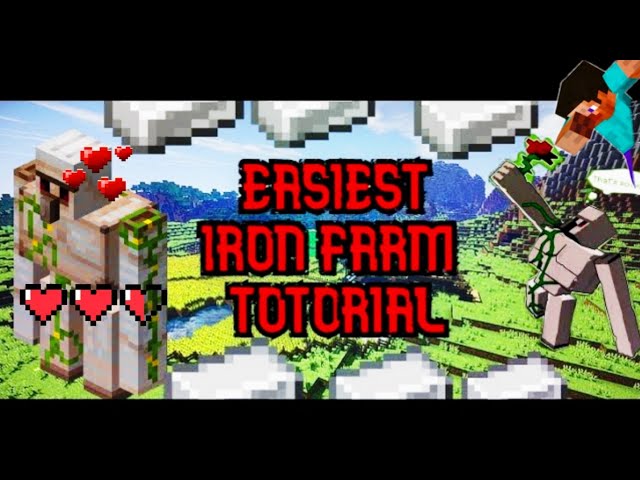 QUICK AND EASY IRON FARM TUTORIAL 🔥| MINECRAFT JAVA 
