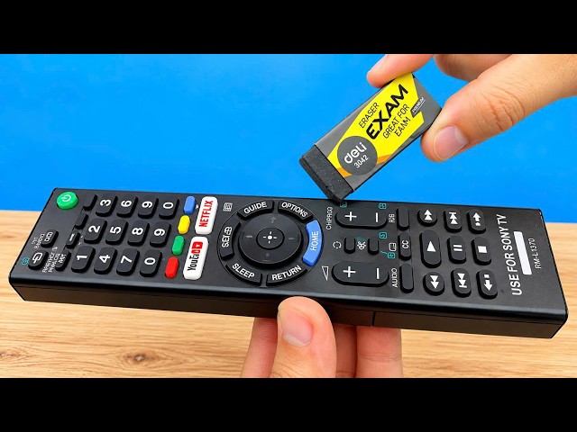 📺 Before You Buy a New TV Remote, Try This Simple ERASER Trick! 😱