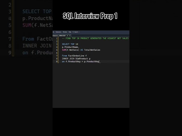 SQL Interview Prep 1