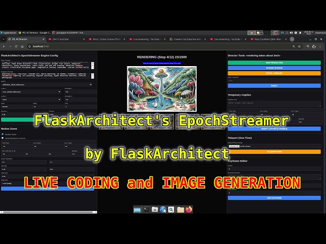 Live Stream CPU Only Image Generation by FlaskArchitect