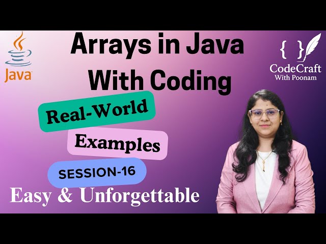 Arrays in Java Explained with Real-Life Examples | 1D & 2D Arrays | CodeCraft with Poonam