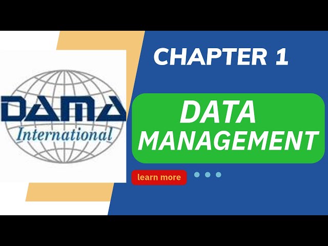 DATA Management | DAMA DMBOK Chapter 1 Explained