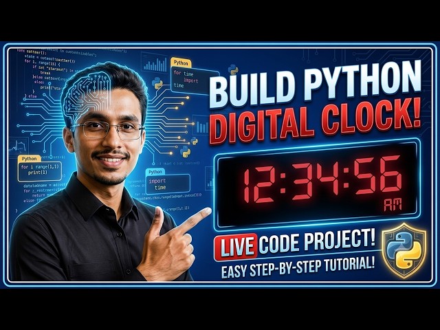 Build a Digital Clock in Python Using Tkinter | Step-by-Step Python GUI Project