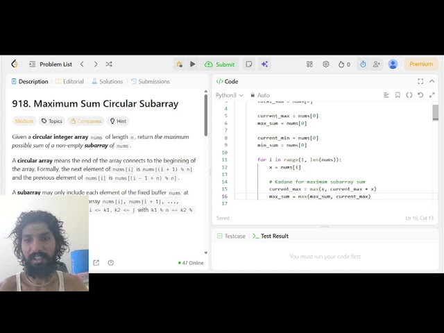 LeetCode 918: Maximum Sum Circular Subarray | Kadane’s Algorithm Twist Explained