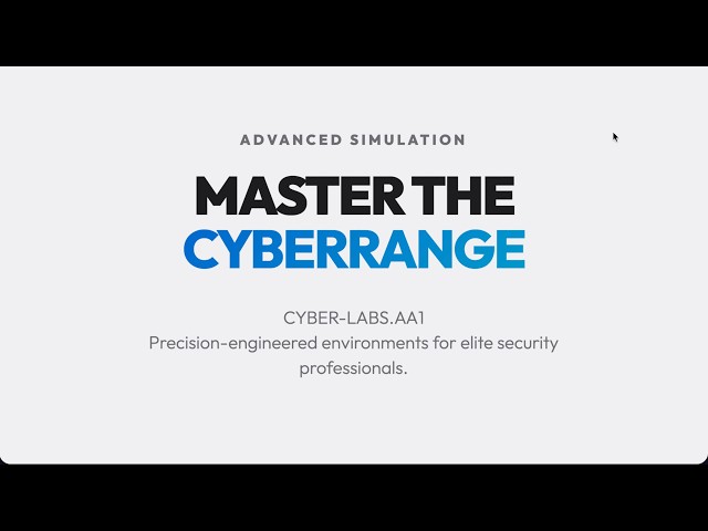 CyberRange | Hands-On Ethical Hacking, Penetration Testing & Cybersecurity Labs