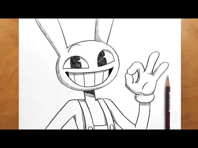 How to Draw Jax | The Amazing Digital Circus Pencil Sketch & Cartoon Character Art