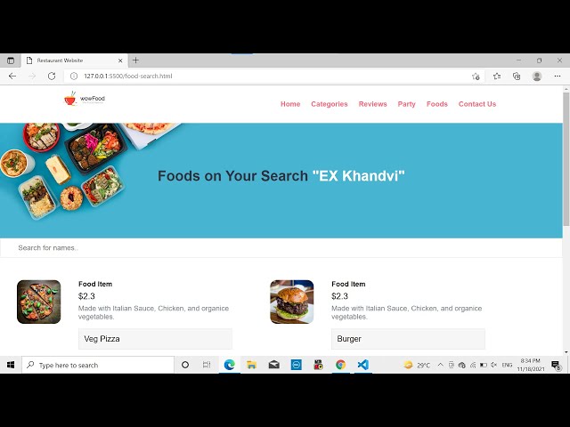 How To Make Website Using HTML CSS Javascript | Easy and Simple Website Restaurant Cafe Food
