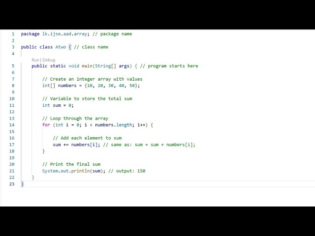 Java Array Sum Program | Add Elements Using For Loop (Beginner Friendly)
