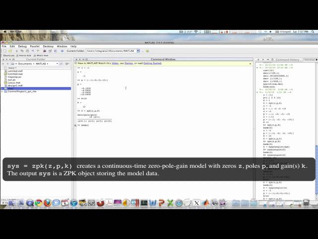 MatLab : Bode Plot, Nyquist Plot, Phase & Gain Margin (Step By Step)