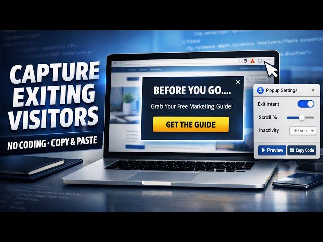 Exit Intent Popup Code Generator Review 2026 | Create Custom Website Popups Without Coding