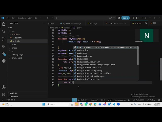 JavaScript functions, part 2 (user-defined functions)
