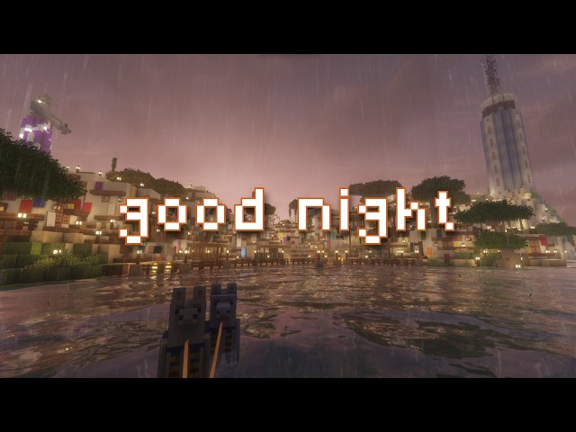 let go of your thoughts for tonight... (minecraft c418 music & gentle rain ambience)