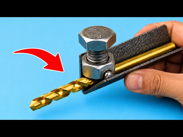 99% Don’t Know This! Sharpen Drill Bits Quickly and Accurately With a Simple Bolt