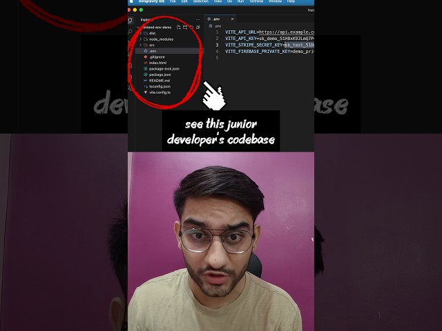 Frontend .env Files Are NOT Secret 🤯 #codingshorts