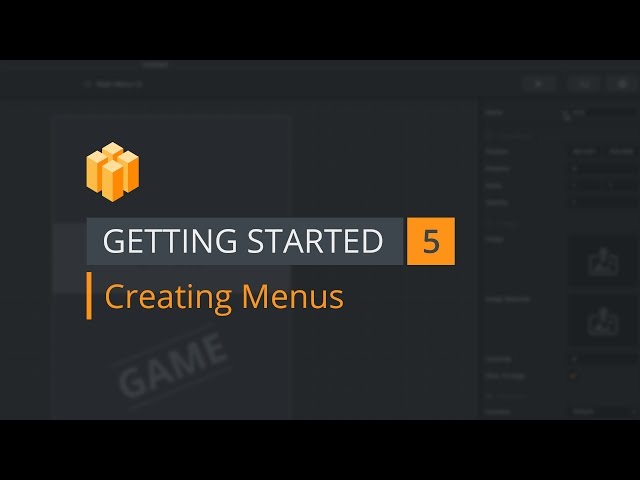 Getting Started 5 - Creating Menus