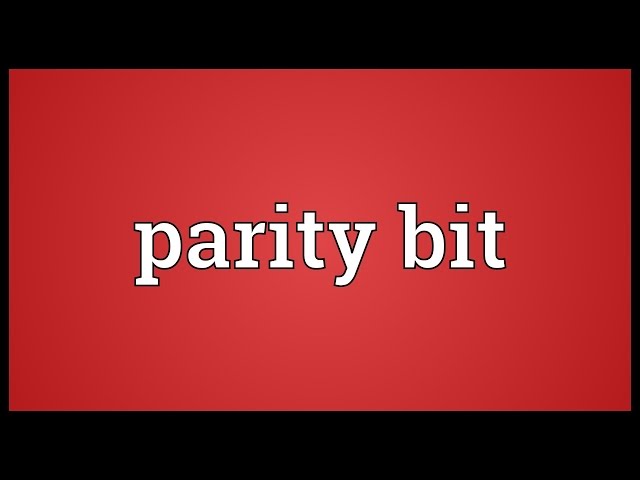 Parity bit Meaning