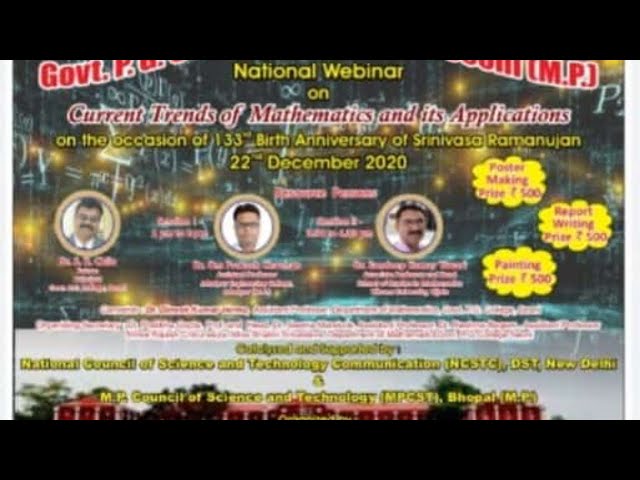 National Webinar on Current Trends of Mathematics and its Applications