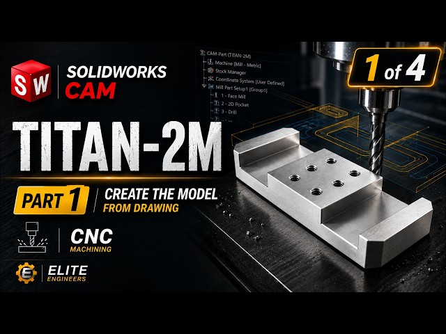 SOLIDWORKS CAM TITAN-2M | Part 1 – Create the Model