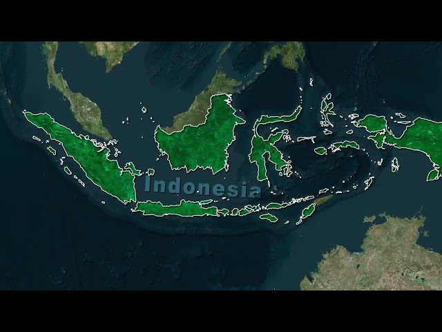 Java Island, Indonesia Free Geolayer Map Animation