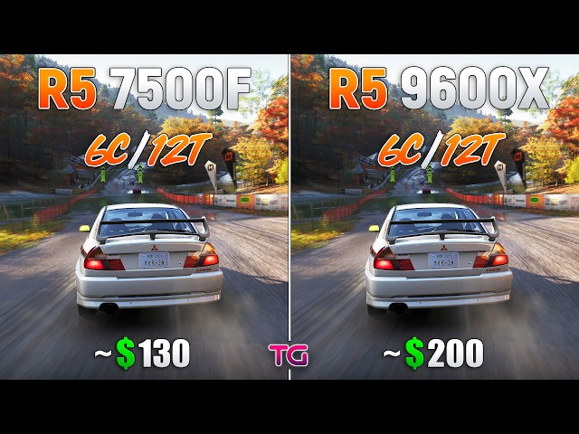 Ryzen 5 7500F vs Ryzen 5 9600X - Test in 10 Games | RTX 5090