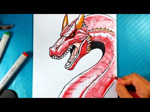 How to Draw a DRAGON - Caraxes Like a Pro | Easy Tutorial