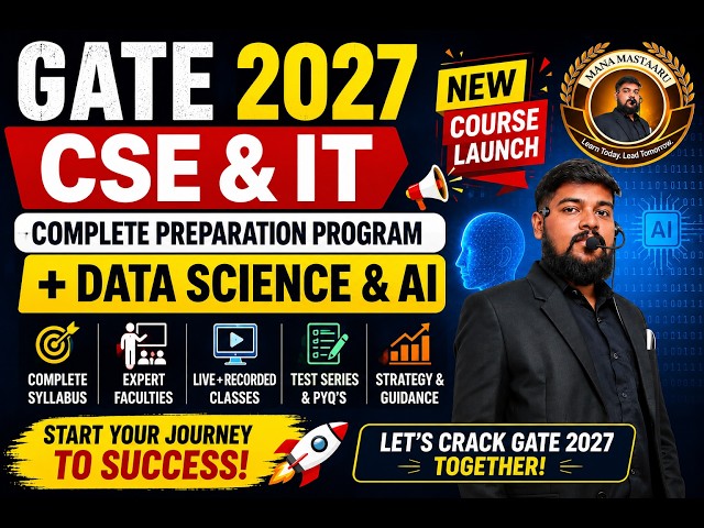 GATE CSE & IT + Data Science & AI 2027 Course Launch 🚀 | Complete Roadmap & Preparation Strategy