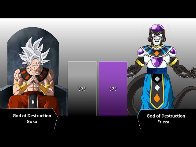 God of Destruction Goku Vs God of Destruction Frieza Power Level