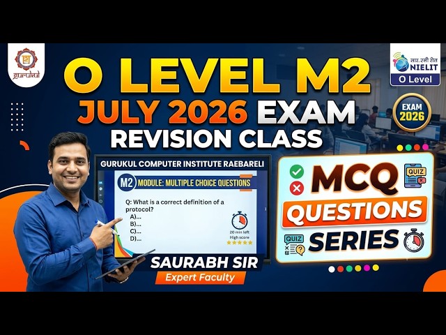 M2 revision class|| By saurabh sir || Gurukul Computer Institute|| Part-1