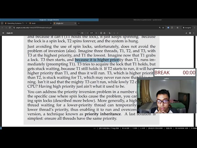 Live study: read along book "Operating Systems: Three Easy Pieces" (Part 178)