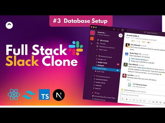 Build a Full Stack Realtime Slack Clone w/Nextjs, React and TailwindCSS | #3 Database Setup