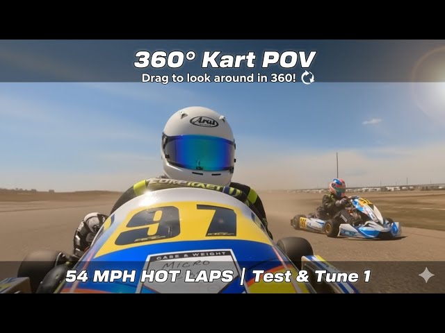 360° Go-Kart Hot Laps at IMI Motorsports | Round 1 Test & Tune 1 (Speed 54 MPH, Fast Lap 1m 9.21s)