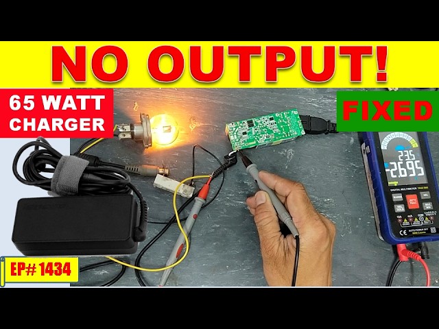 65W Lenovo Laptop Charger Repaired || No Output | SMD Resistor Fault | EP#1434