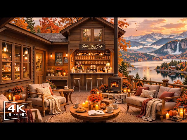 Warm & Smooth Jazz at Autumn Porch Ambience 🍂 Relaxing Jazz Instrumental Music for a Good Day