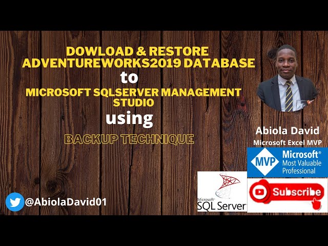 Download and Restore AdventureWorks2019 Database to SQL Server Management Studio