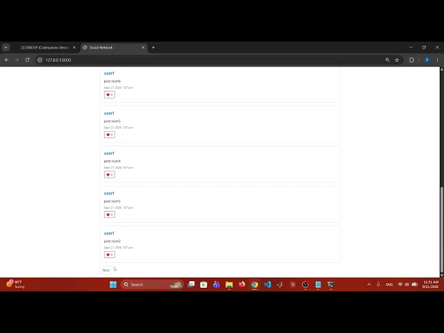 CS50 Web project4 : Network