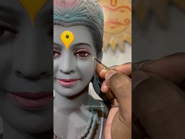 Shree Vitthal Murti Painting step by step 🙏🌼😍#shorts #youtubeshorts #vitthal #pandharpur