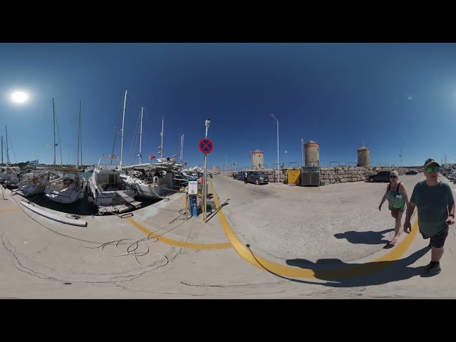 [4K] Rhodes, Greece 2025: Walk from Rhodes Old Town to Mandraki Marina #greece #travel #rhodes