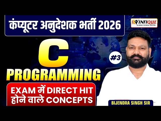 Computer Anudeshak Exam 2026 | C Programming Class 6 | Direct Hit Concepts for Competitive Exams