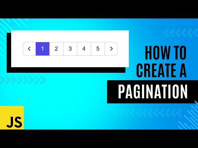 How to create Pagination using HTML, CSS and JavaScript