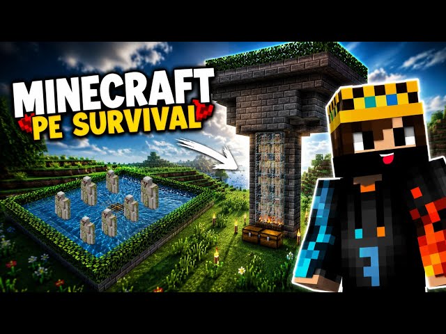 I make insaan iron farm in minecraft pe survival series (ep3)