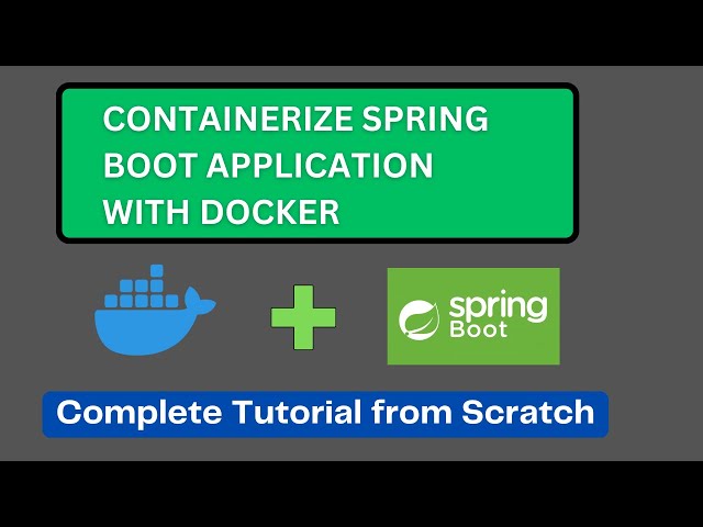 How to Containerize  Spring Boot Application with Docker | Step by Step Beginner Tutorial