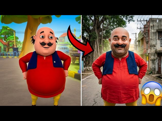 🔥 Motu Patlu in Real Life 😱 | Realistic AI Transformation | Funny Video
