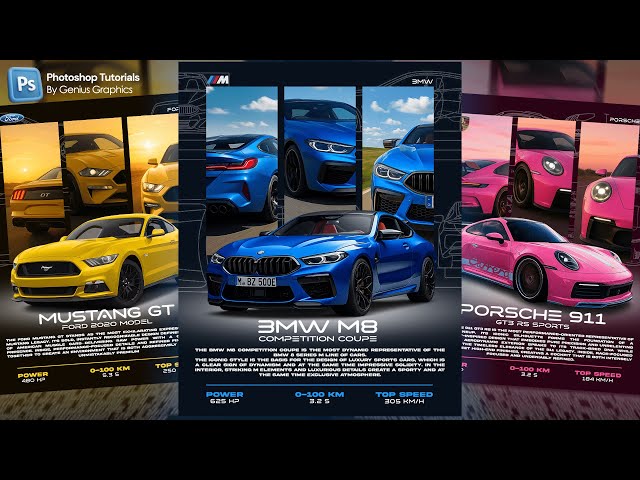 Car Poster Design in Photoshop | Creative Poster Tutorial Step by Step