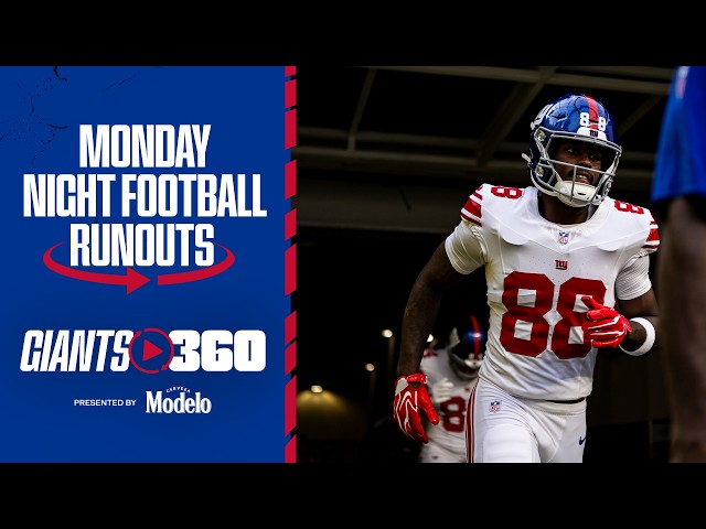 360 Cam: Giants vs. Rams Monday Night Football Runouts | New York Giants