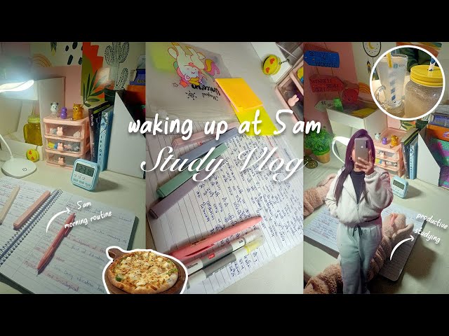 5am study vlog ☕️📝"Waking at 5 am, extensive studying, and heading to a cafe."