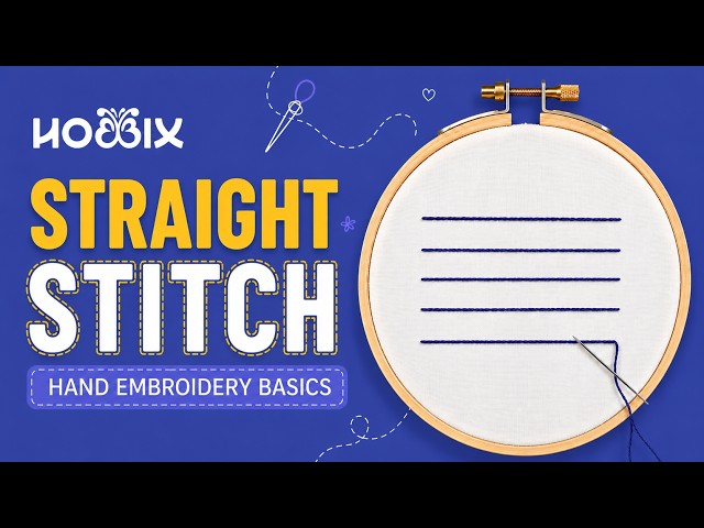 Straight Stitch for Beginners | Hand Embroidery Tutorial