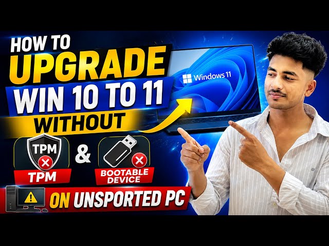 🚀 How to Upgrade Windows 10 to Windows 11 on Unsupported PC | No Bootable USB & No TPM (2026)