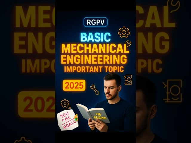 RGPV BME Important ⚠️ Topics |Basic mechanical engineering rgpv important questions 2025 #education
